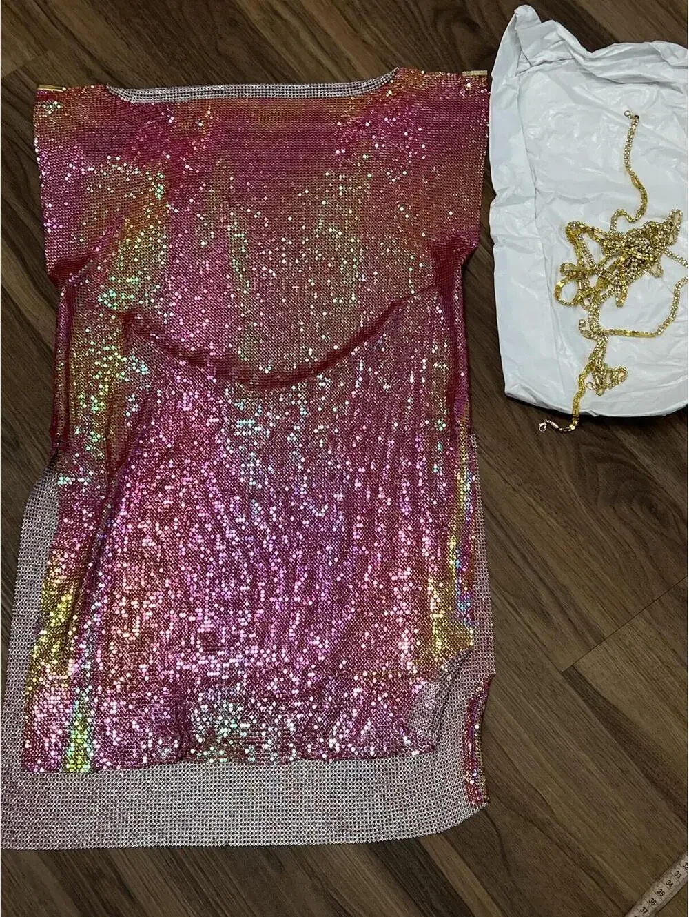 8 Other Reasons Chainmail Mini Dress in Multi - Picture 3 of 9